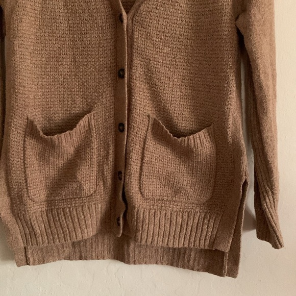 Madewell Texturework Cardigan Sweater Knit Camel/ Brown Sz XS - Picture 4 of 7